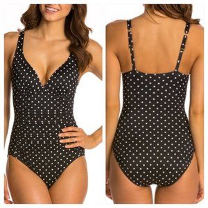 Spanx One Piece Polka Dot Swim Suit